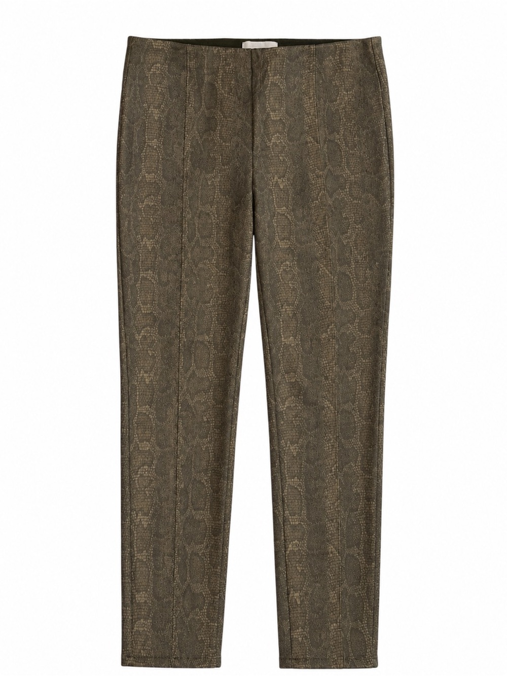 Anthropologie Python Snakeskin Print Stretch Leggings Ankle Zips Size 29"x 27.5"